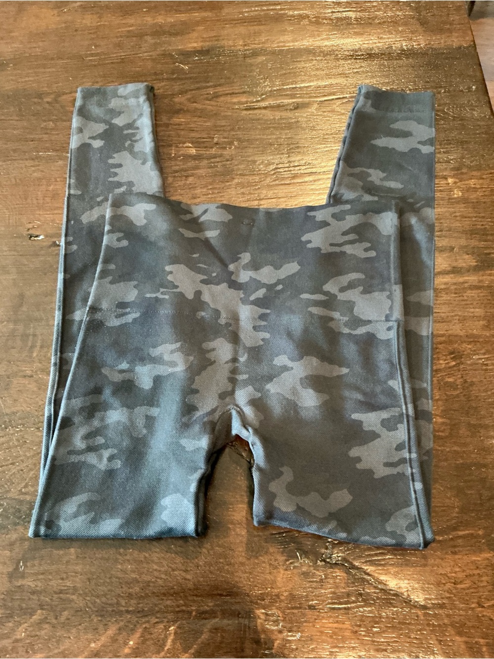 SPANX Black Gray Camo Seamless High Rise Leggings S/P